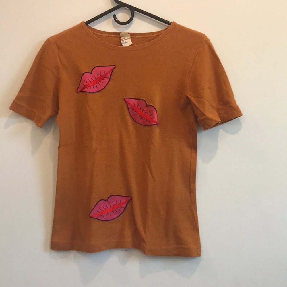 Vintage lip print tee